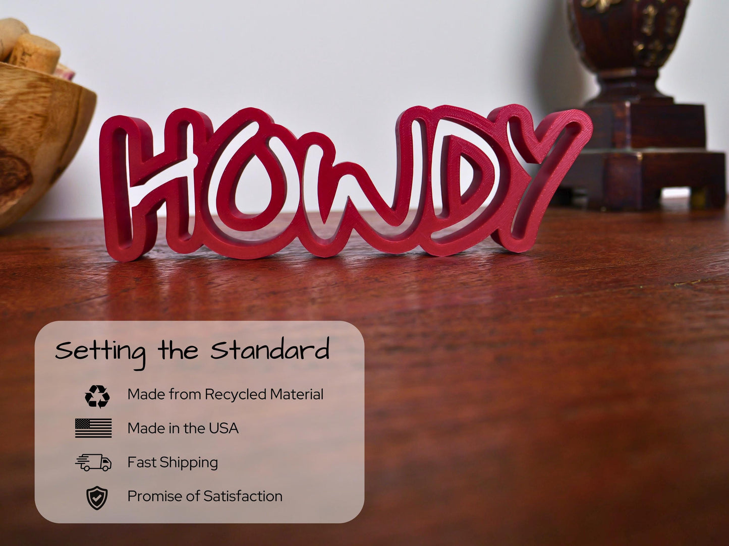 Texas A&M "Howdy" 3D Printed Sign