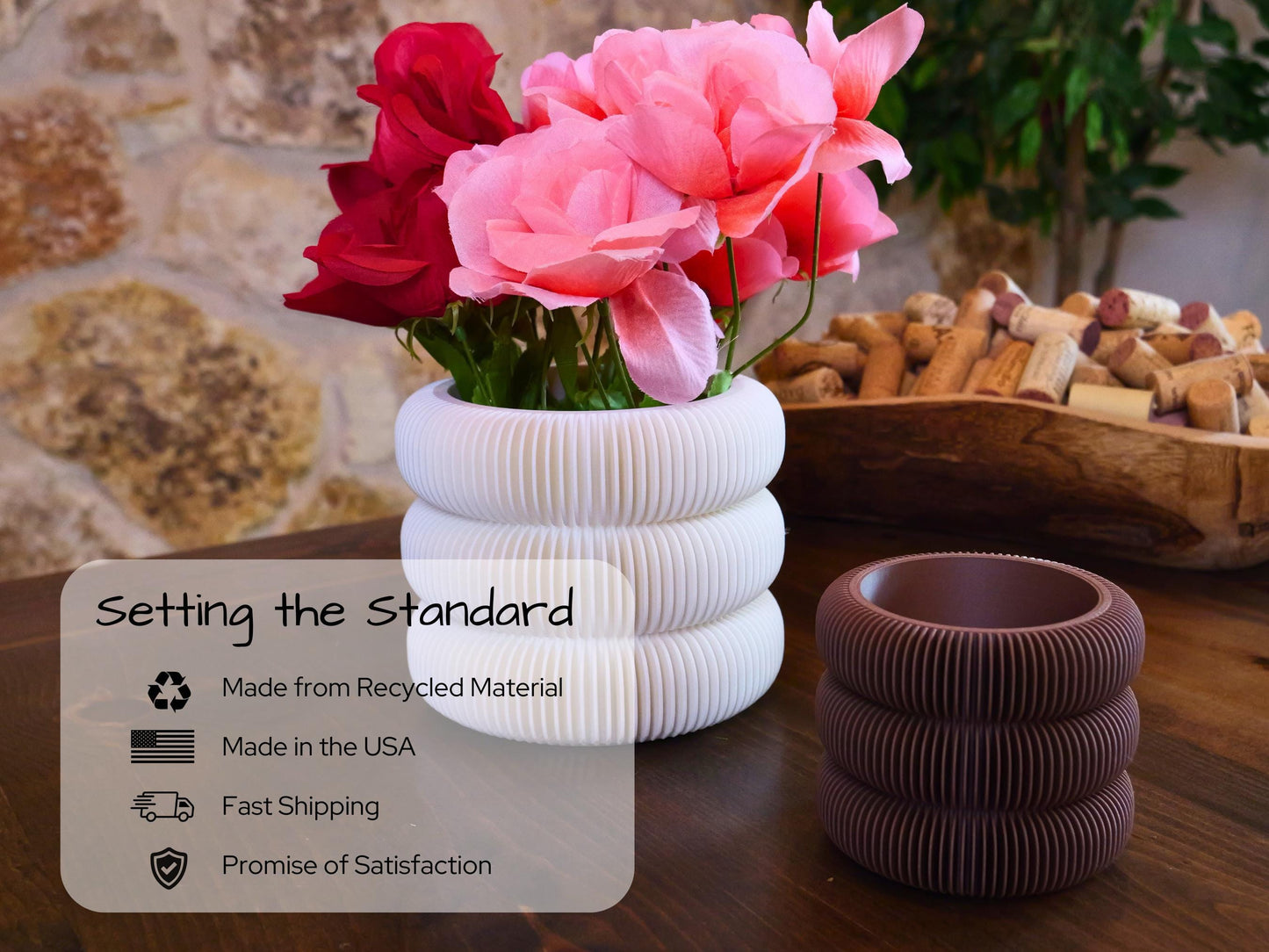Ribbed Bubble Pot Planter