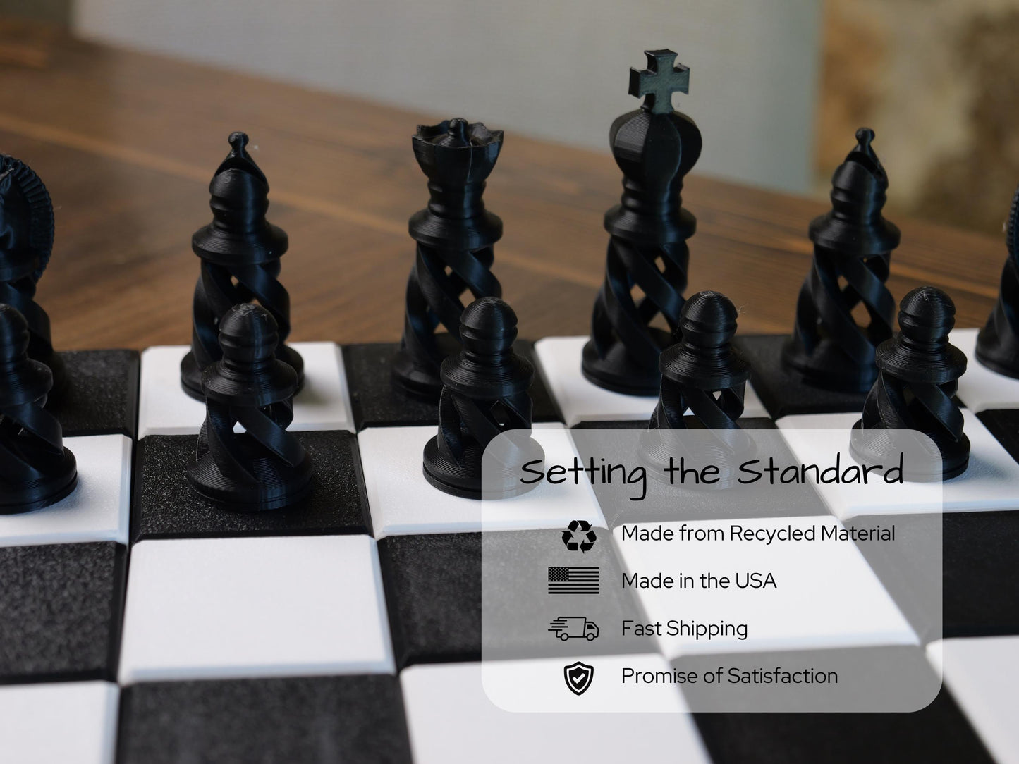 Custom Team Colors Chess Set