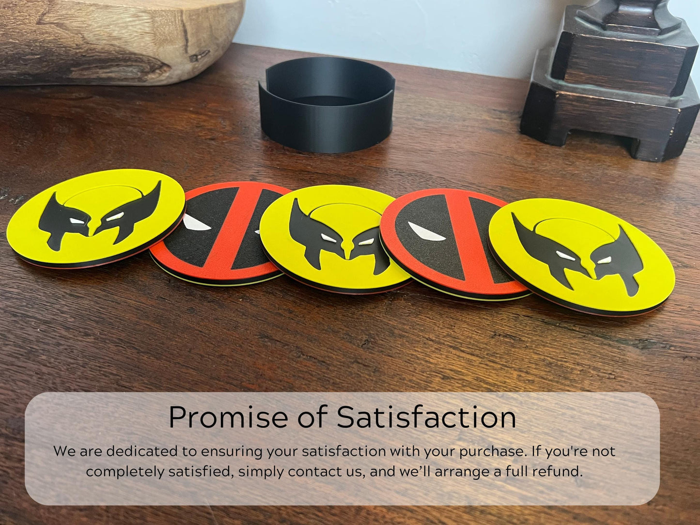 Deadpool and Wolverine Reversible Drink Coasters
