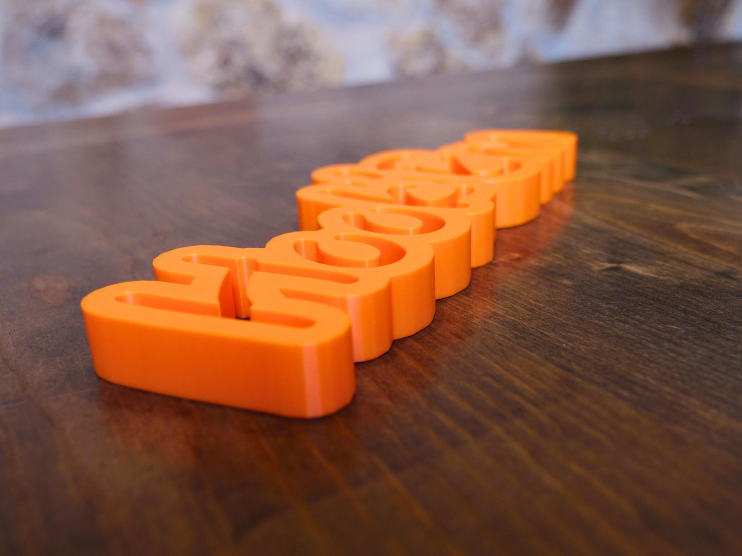 3D "Hook 'Em" Printed Sign