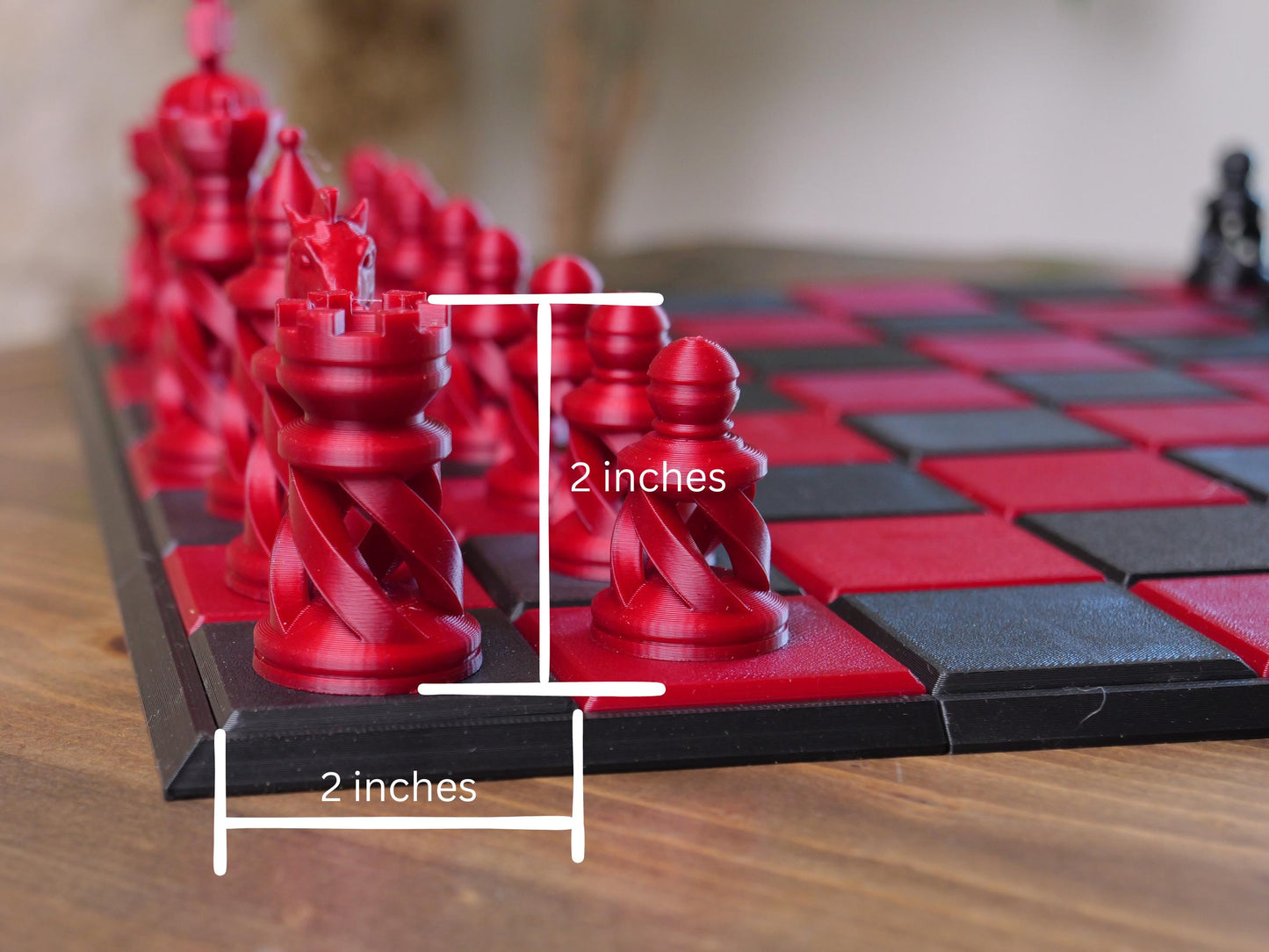 Custom Team Colors Chess Set