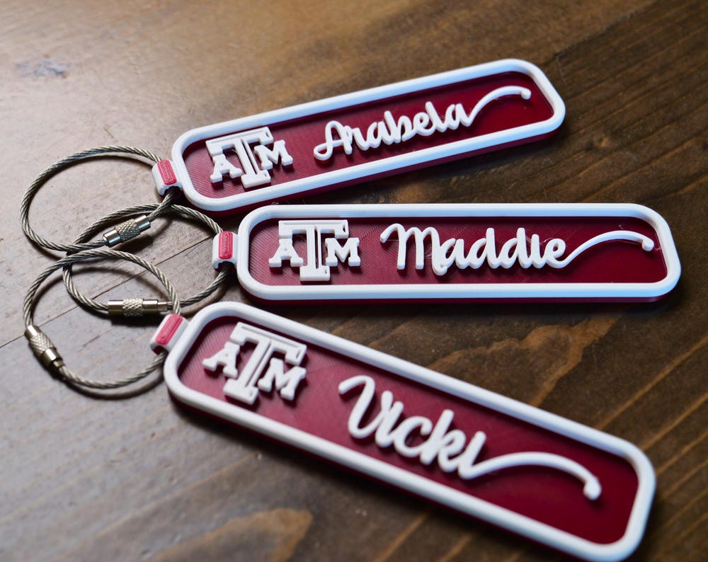 Texas A&M Custom Name Tag