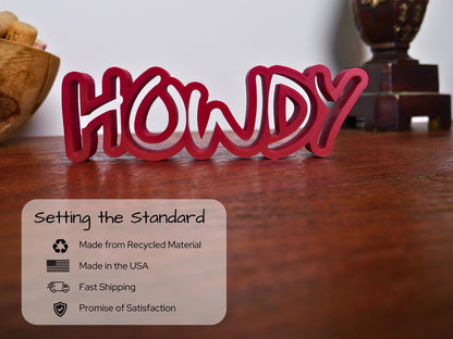 Texas A&M "Howdy" 3D Printed Sign