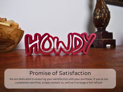 Texas A&M "Howdy" 3D Printed Sign