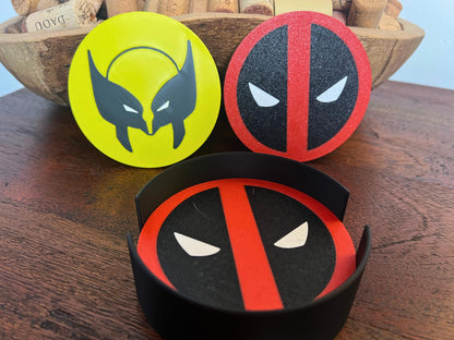 Deadpool and Wolverine Reversible Drink Coasters