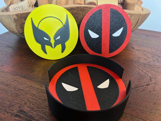 Deadpool and Wolverine Reversible Drink Coasters