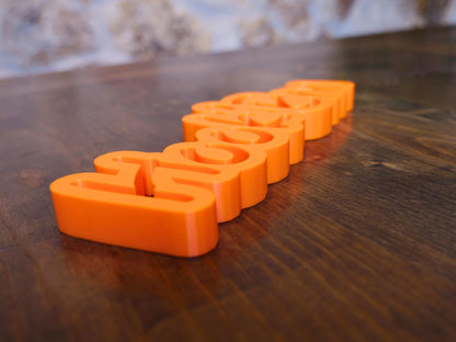 3D "Hook 'Em" Printed Sign