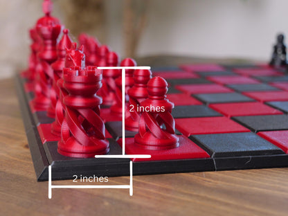 Custom Team Colors Chess Set