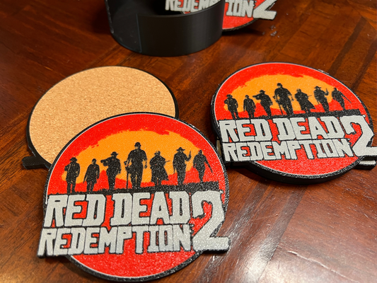 Red Dead Redemption 2 3D Printed Coaster Set